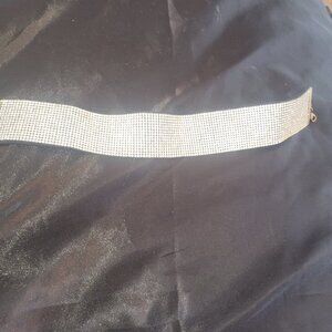 Rhinestone choker necklace